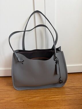 Coach Tyler Gray Pebbled Leather Carryall Shoulder Bag C2273